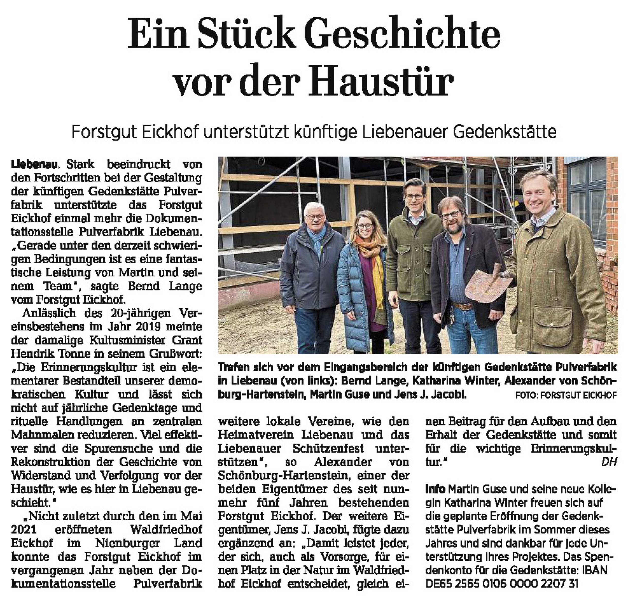 230215 Die Harke Spende Pulverfabrik