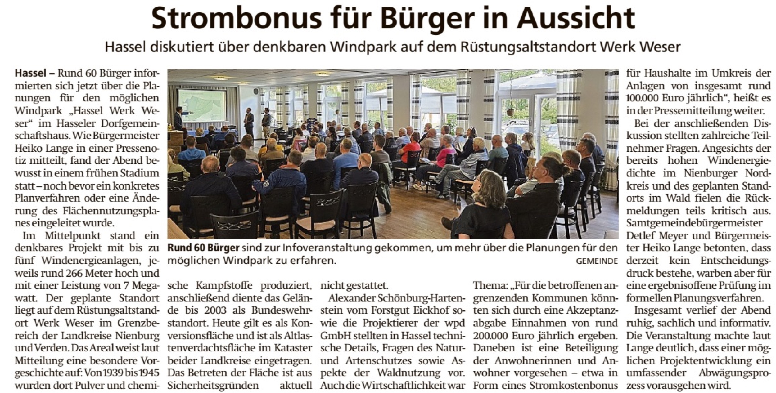 Kreiszeitung vom 11 06 forstgut eickhof